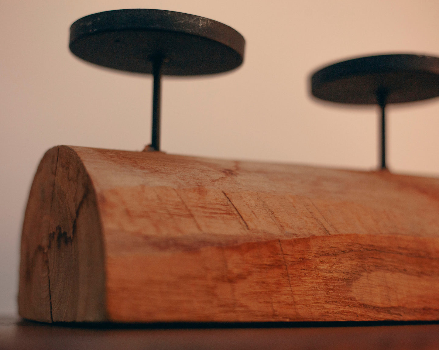 SOLID WOOD CANDLESTICK