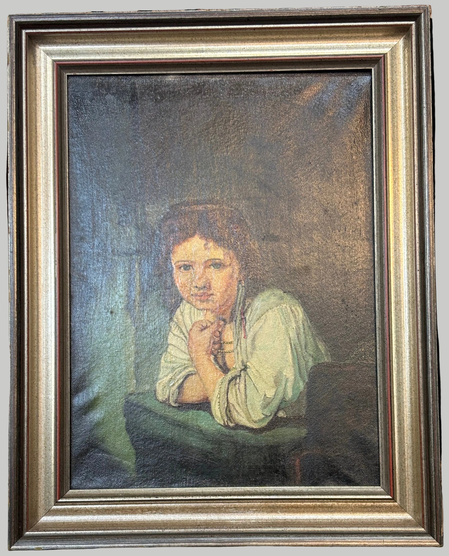 РЕПРОДУКЦИЯ НА „МОМИЧЕ НА ПРОЗОРЕЦА“/„КУХНЕНСКАТА ПРИСЛУЖНИЦА“/ РЕМБРАНД-МАСЛО