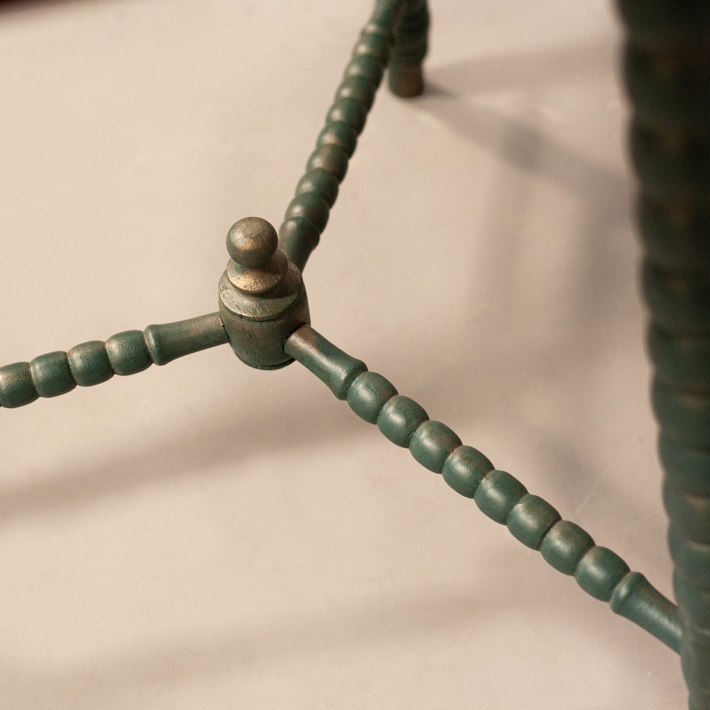 Renovated antique "bobbin" table