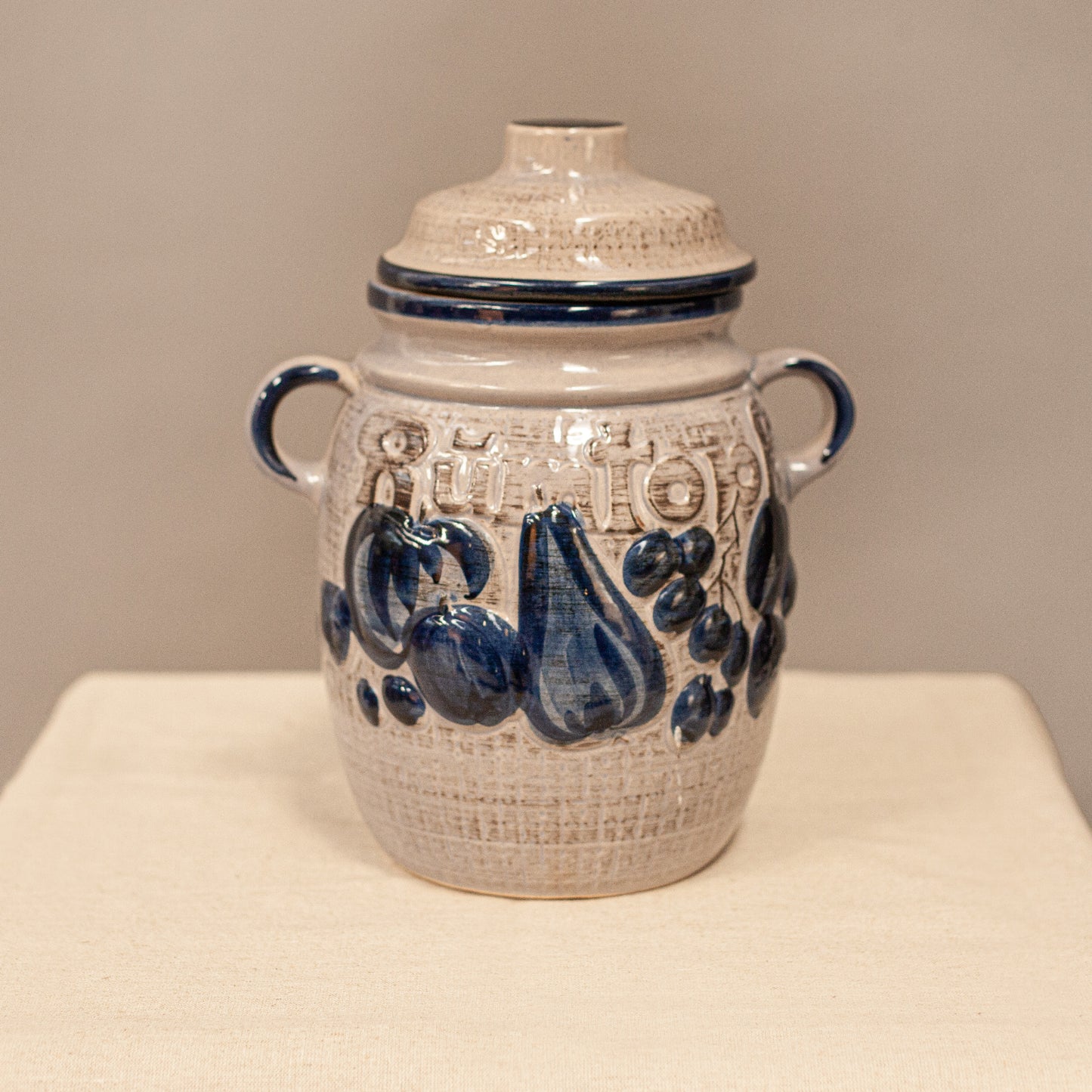 Немско керамично гърне за Румтопф 30 см (Traditional German Rumtopf Pot) – Ръчно изработена керамика – Front View