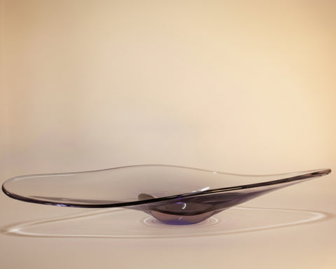 Ръчно изработена стъклена купа тип „Гондола“ (Handmade Gondola Art Glass Bowl) – Студийно стъкло от XX век – Full View
