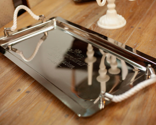 STAINLESS STEEL SERVING TRAYS