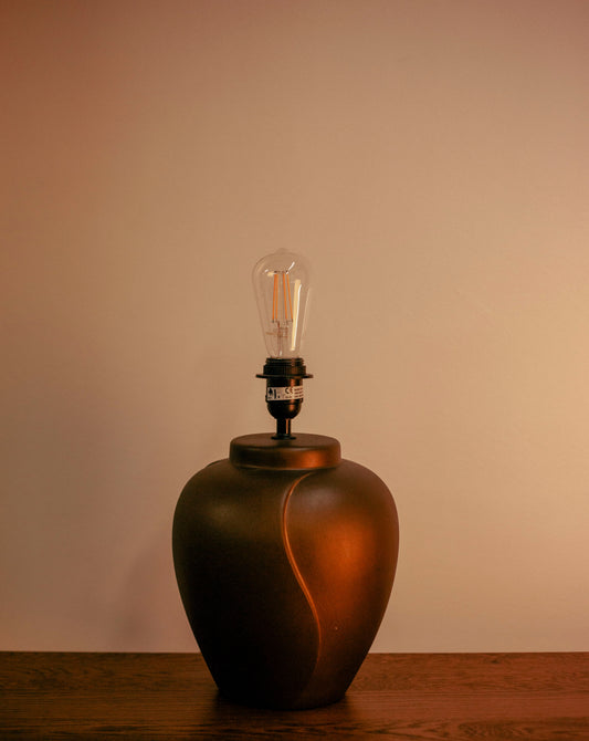CERAMIC LAMP IN BRONZE
