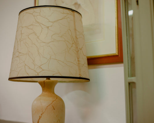 CERAMIC LAMP IN BEIGE