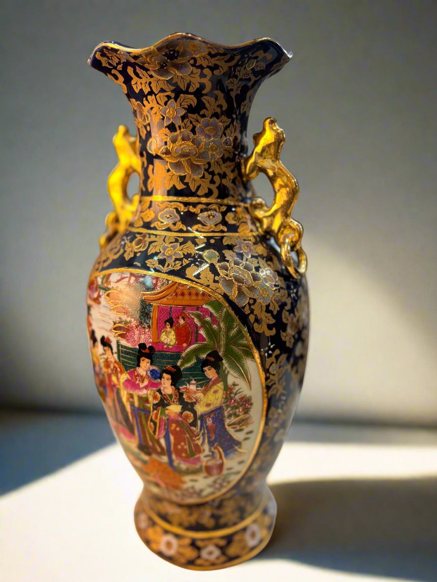 КОБАЛТОВО СИНЯ ПОРЦЕЛАНОВА ВАЗА