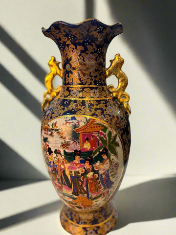 КОБАЛТОВО СИНЯ ПОРЦЕЛАНОВА ВАЗА