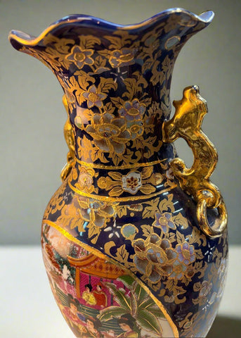 КОБАЛТОВО СИНЯ ПОРЦЕЛАНОВА ВАЗА