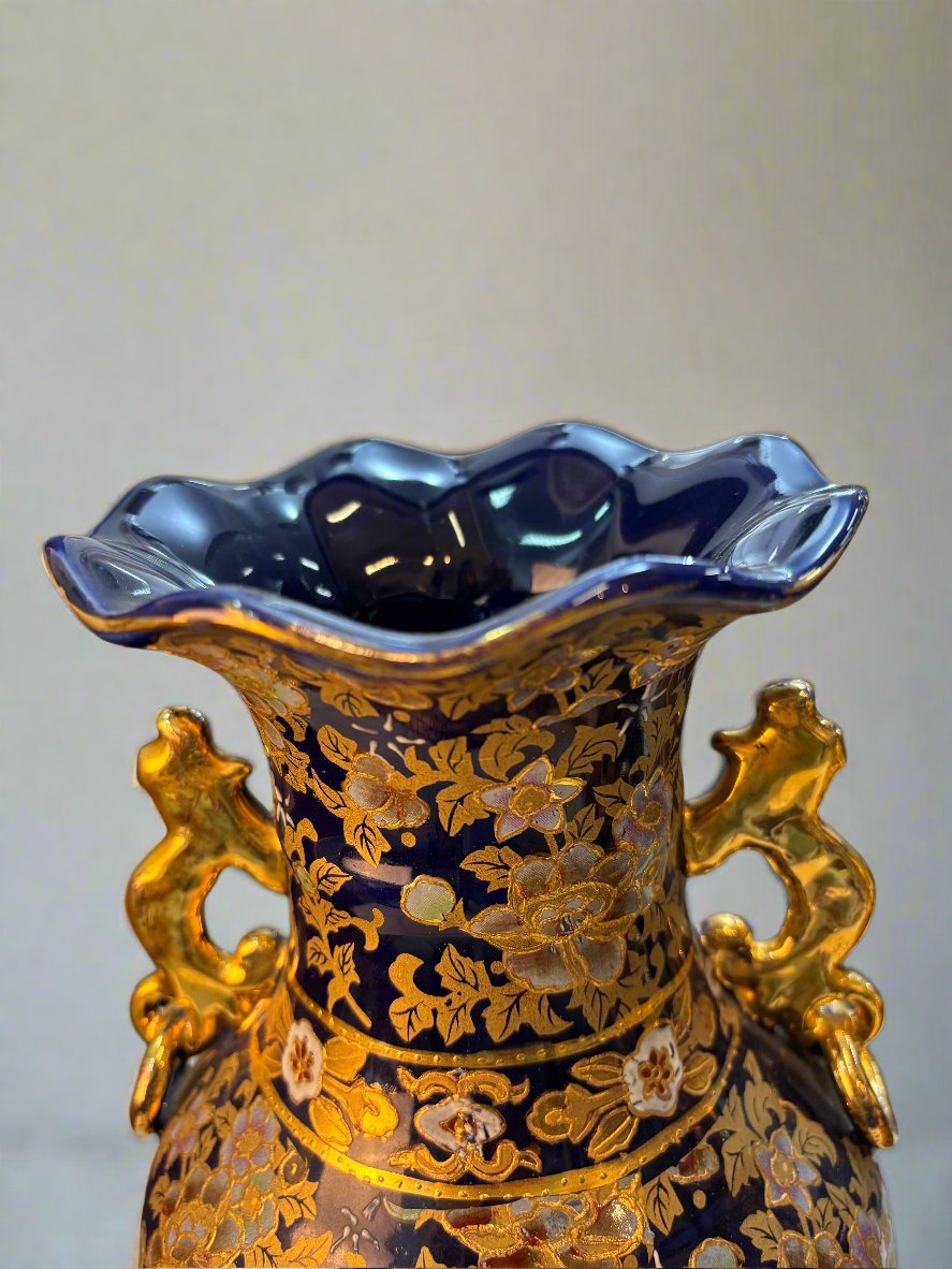 КОБАЛТОВО СИНЯ ПОРЦЕЛАНОВА ВАЗА