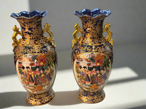 КОБАЛТОВО СИНЯ ПОРЦЕЛАНОВА ВАЗА