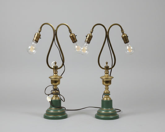 СЕТ МЕСИНГОВИ НАСТОЛНИ ЛАМПИ