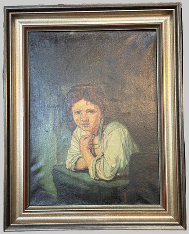 РЕПРОДУКЦИЯ НА „МОМИЧЕ НА ПРОЗОРЕЦА“/„КУХНЕНСКАТА ПРИСЛУЖНИЦА“/ РЕМБРАНД-МАСЛО