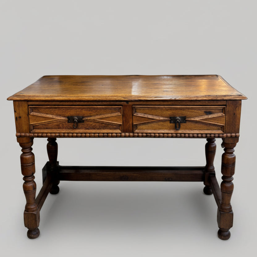 Антикварна дъбова маса (Antique Oak Table) - Jacobean style - Brown - Front View