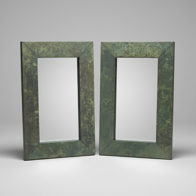 Двойка декоративни огледала Urban Rust (Pair of Decorative Urban Rust Mirrors) – Модерен минимализъм – Front View