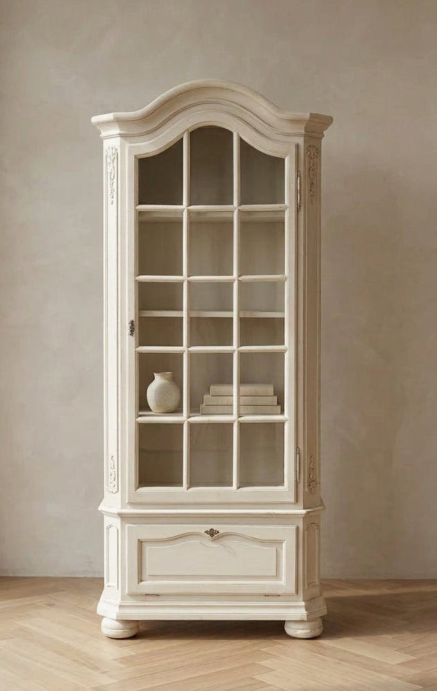 ВИНТИДЖ ВИТРИНА ОТ МАСИВЕН ДЪБ – Холандски класицизъм (1960–1980 г.)