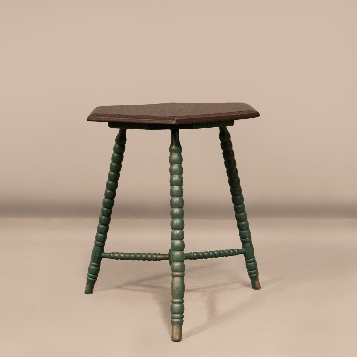 Renovated antique "bobbin" table