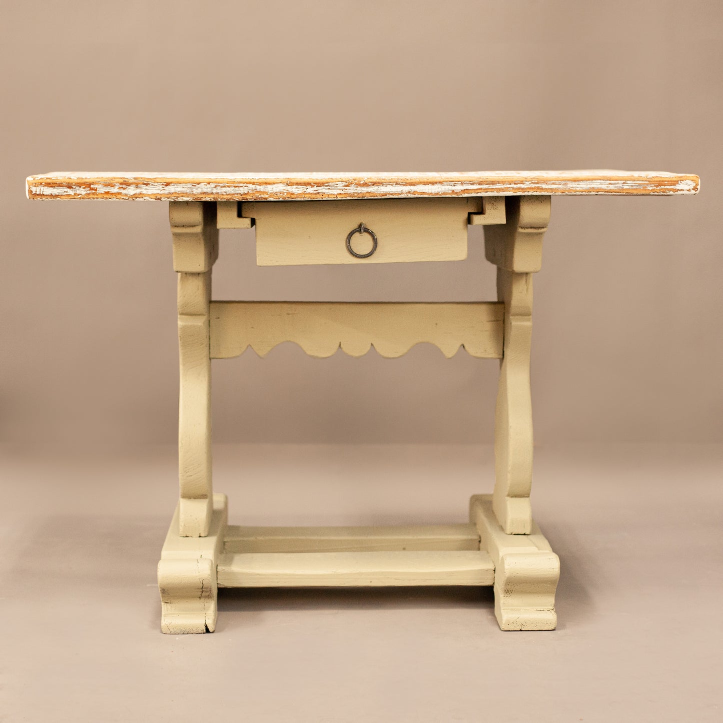 Рустикална масичка за кафе My Dutch House (My Dutch House Rustic Coffee Table) – Масивен дъб и маслинов цвят – Primary View