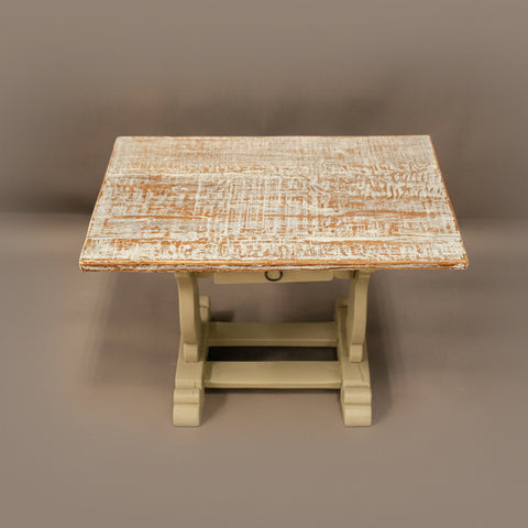 Плот на масичка с рустикален финиш (Rustic Tabletop Detail) – Цвят маслиново дръвче – Top Down View