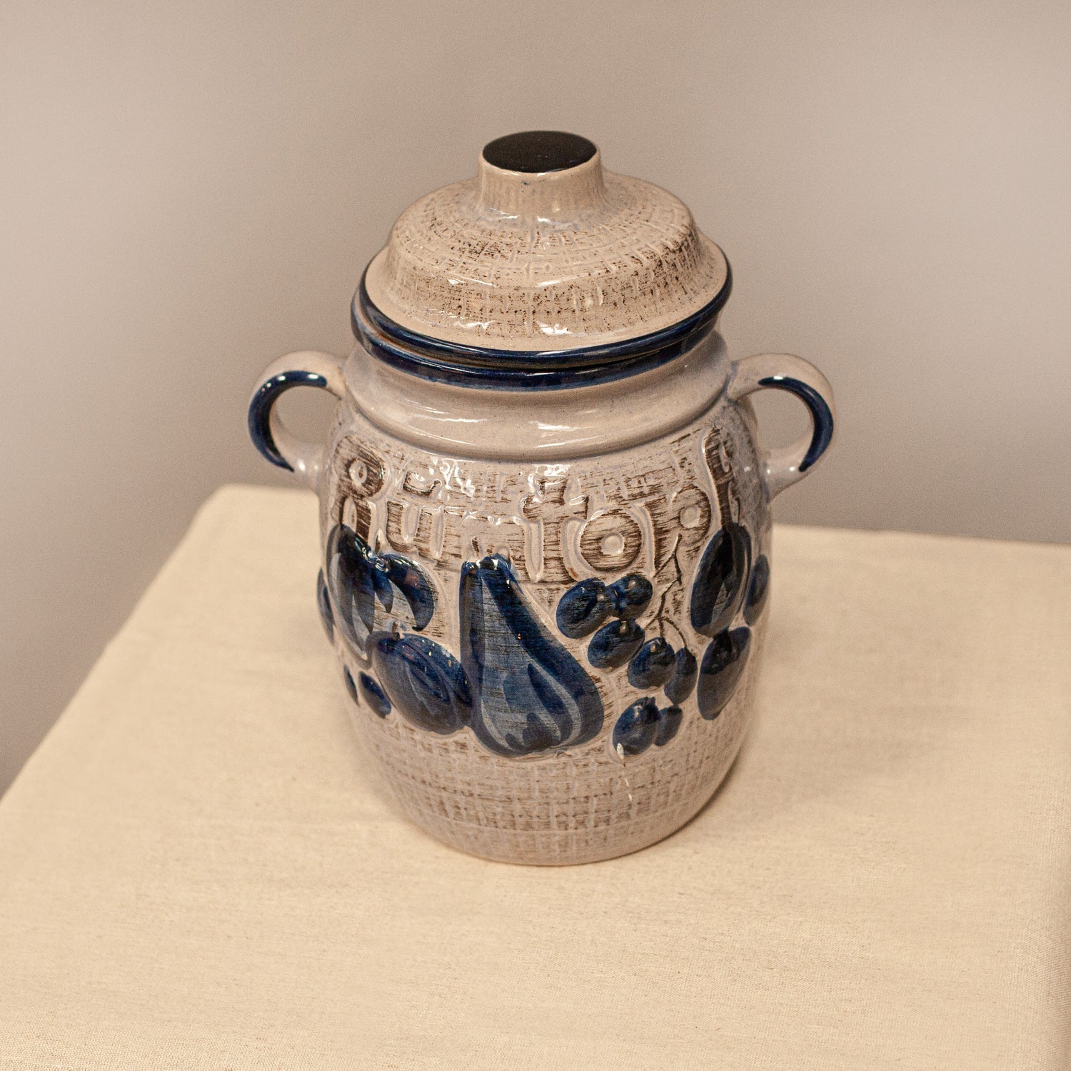 Немско керамично гърне за Румтопф 30 см (Traditional German Rumtopf Pot) – Ръчно изработена керамика – Top View